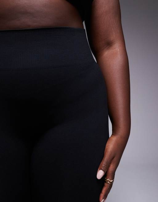 4505 Curve sculpting seamless high waist gym leggings in black , 5 of 5