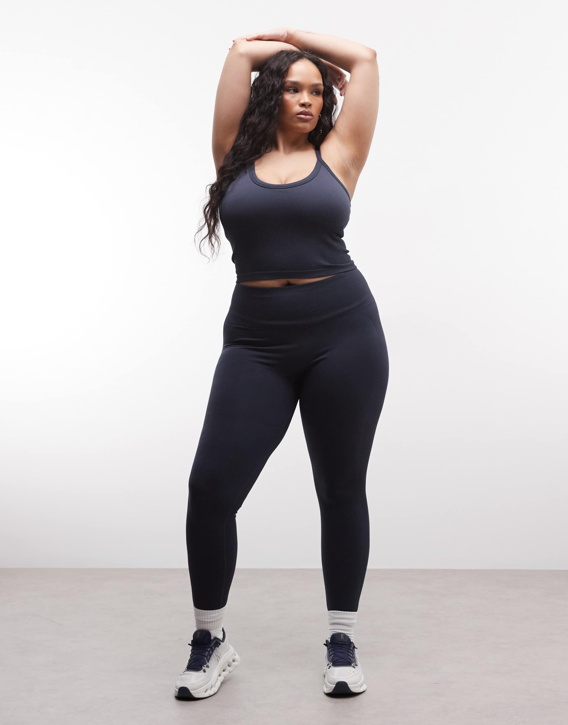 4505 curve sculpting seamless high waist gym leggings in indigo