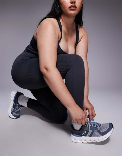 4505 Curve seamless sculpting high waist gym leggings in flint gray, 2 of 5