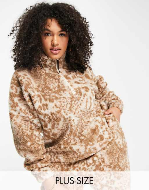 4505 Curve ski borg long sleeve mock neck top with zip 
