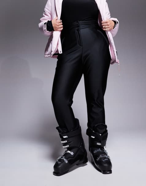 4505 Curve - Ski - Pantaloni da sci skinny in soft shell idrorepellenti neri lucidi - view 1