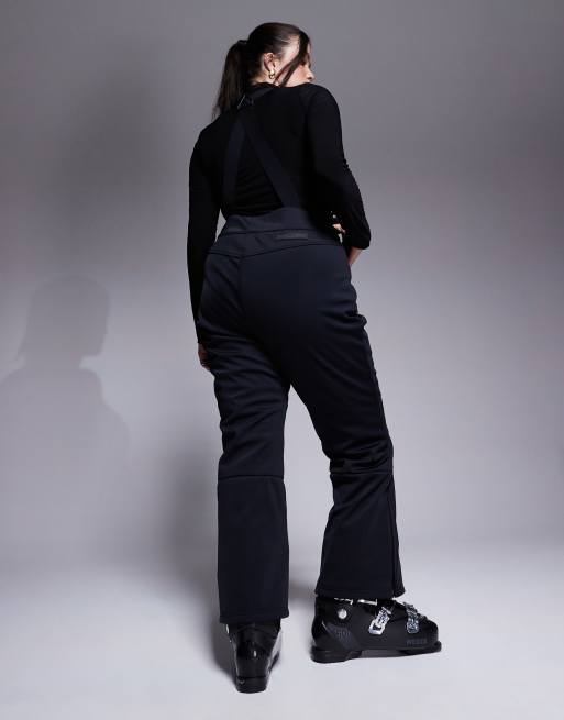 4505 Curve Ski soft shell water repellent kick flare ski trousers in black , 2 of 5