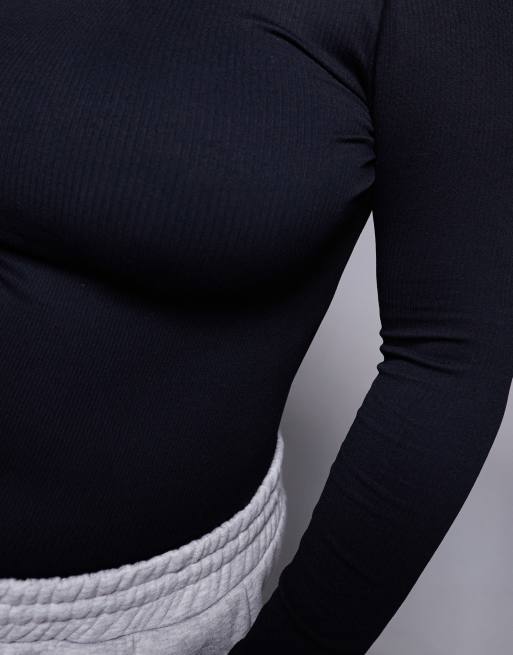 4505 Curve - Ski - Sort sømløs bodystocking-undertrøje i termostof , 4 af 4