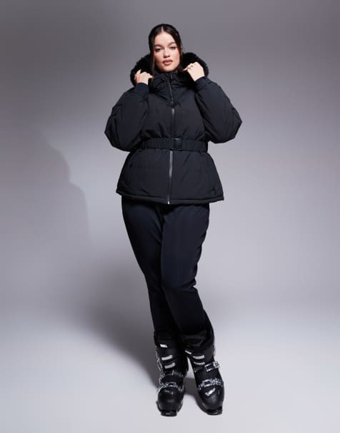 4505 Curve – Ski – Wasserabweisende, isolierte Skijacke in Schwarz - view 1