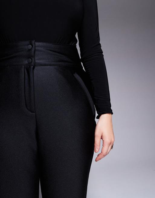 4505 Curve – Ski – Wasserabweisende Softshell-Skihose mit engem Schnitt in glänzendem Schwarz , 5 von 5