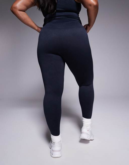 4505 Curve smooth seamless high waist gym leggings in washed black , 3 of 5