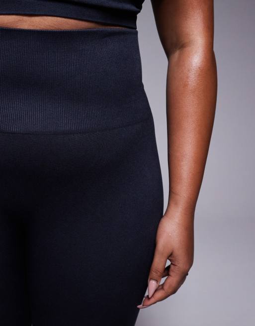 4505 Curve smooth seamless high waist gym leggings in washed black , 4 of 5