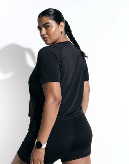4505 Curve - Sneldrogend hardloop-T-shirt van nylon performance mesh in zwart, 5 van 5