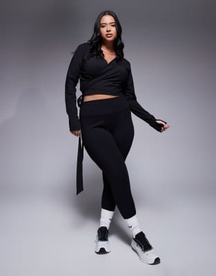 4505 CURVE SOFT TOUCH BALLET WRAP LONG SLEEVE TOP 