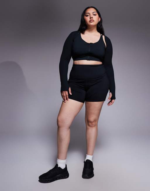 4505 Curve soft touch layering long sleeve shrug in black, 3 of 4