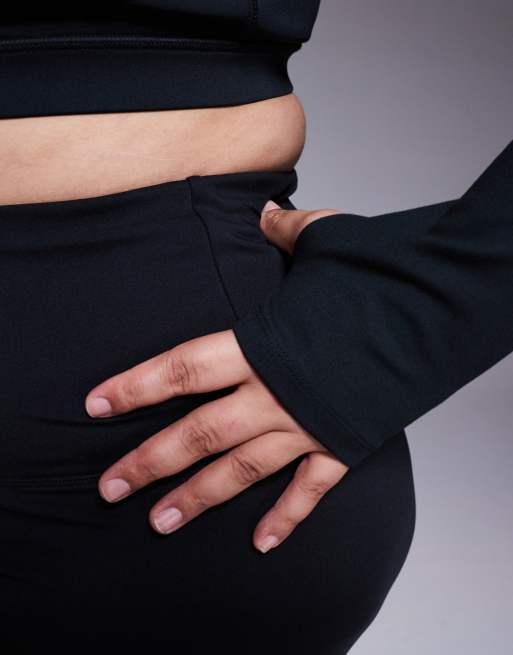 4505 Curve soft touch layering long sleeve shrug in black