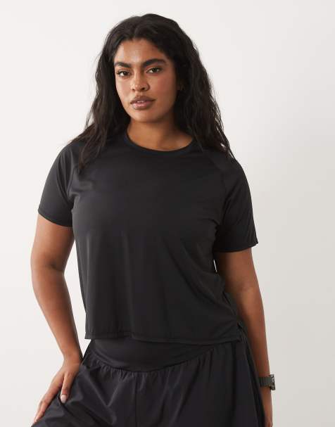 4505 Curve - Sort løbe-T-shirt i nylon og hurtigttørrende performance-mesh - view 1
