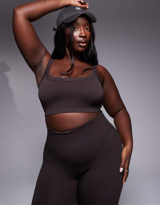 4505 Curve - Soutien-gorge de sport sculptant sans coutures maintien modéré - Ganache 