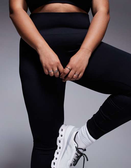 4505 Curve – Svarta, formande träningsleggings med hög midja i seamless-design , 4 av 5