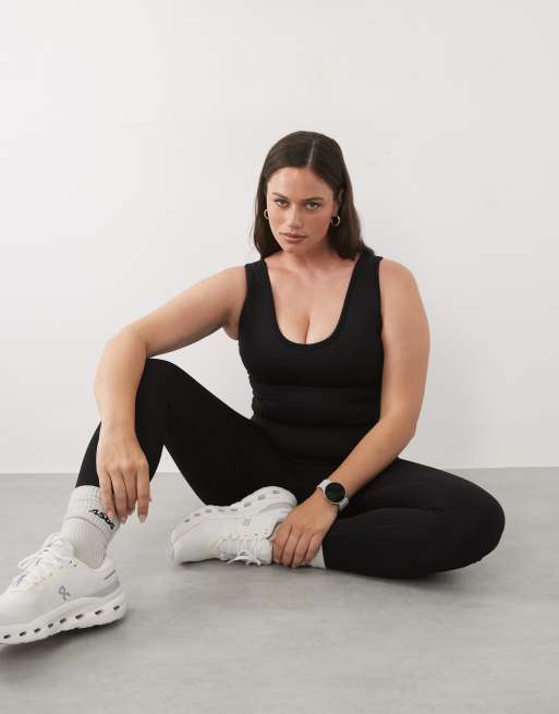 4505 Curve – Svarta träningsleggings med hög midja i seamless-design, 3 av 5