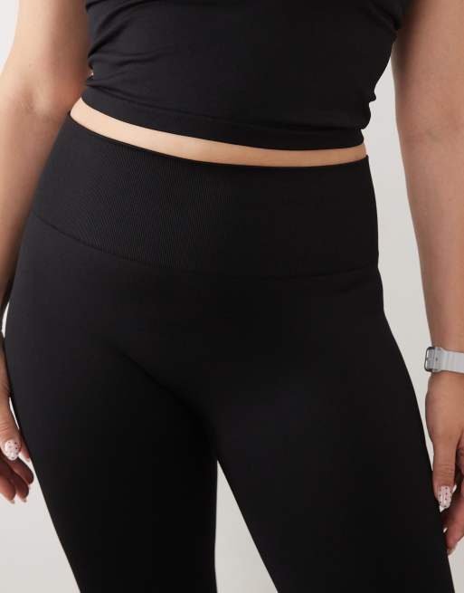4505 Curve – Svarta träningsleggings med hög midja i seamless-design, 4 av 5