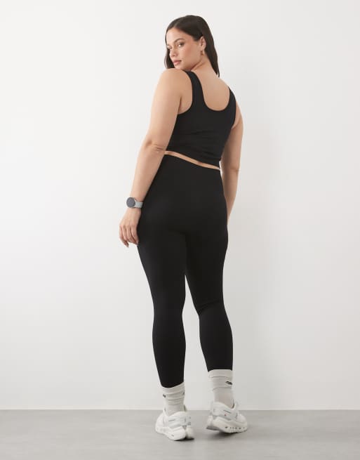 4505 Curve – Svarta träningsleggings med hög midja i seamless-design, 5 av 5