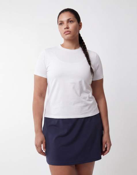 4505 Curve - T-shirt attillata per tutti i giorni in cotone con finitura quick dry bianca - view 1