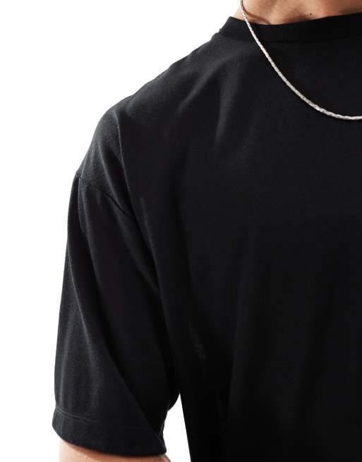 4505 – Czarny szybkoschnący siateczkowy T-shirt sportowy , 4 z 4