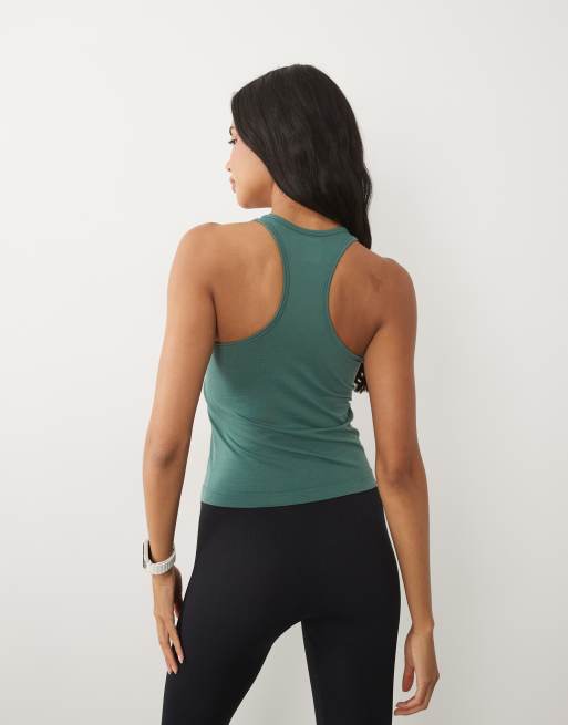 4505 débardeur de running léger sans coutures en mesh sauge, 4 de 4