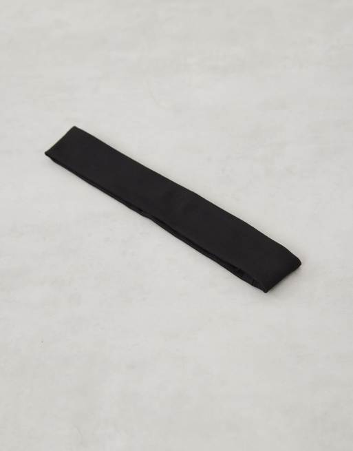 4505 - Diadema negra estrecha para yoga de tejido suave, 2 de 3