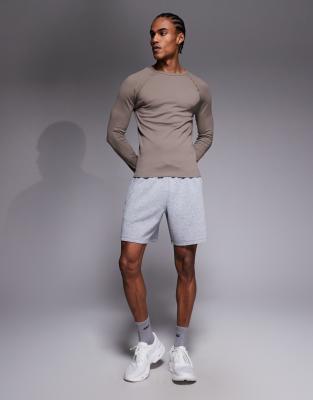 4505 Engineered Interlock Performance Fleece Shorts With Zip Pockets In Gray