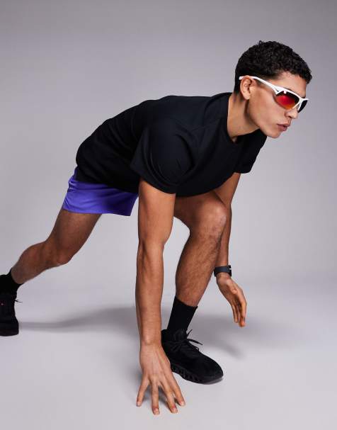 4505 engineered performance waffle knit running t-shirt with quick dry in black - view 1