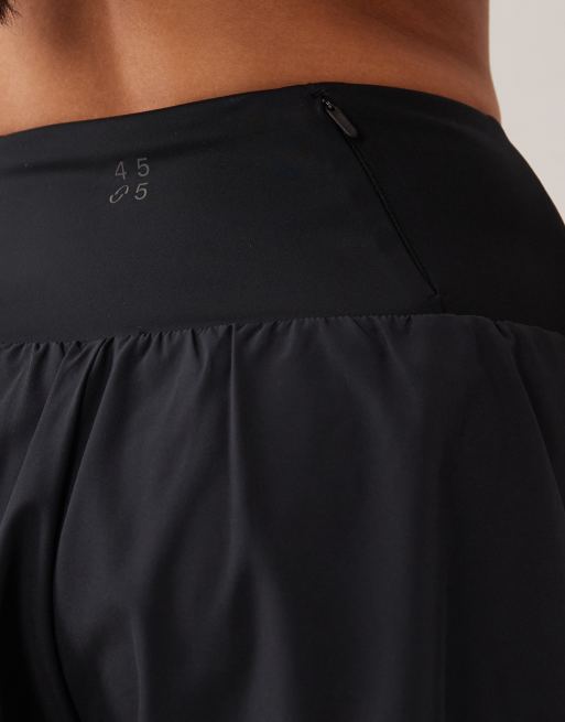 4505 floaty running shorts with jersey liner in black, 4 of 5