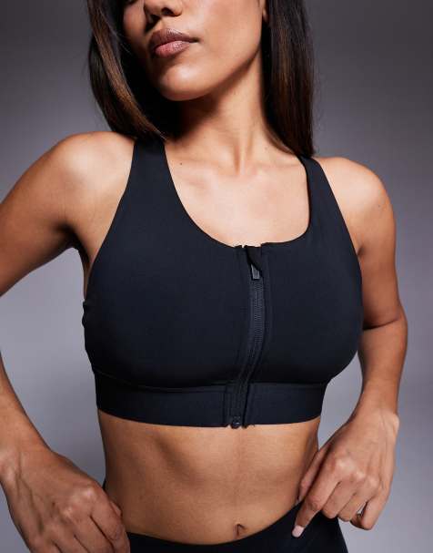 4505 Fuller Bust Icon active high support sports bra with removable padding and adjustable straps in black - view 1