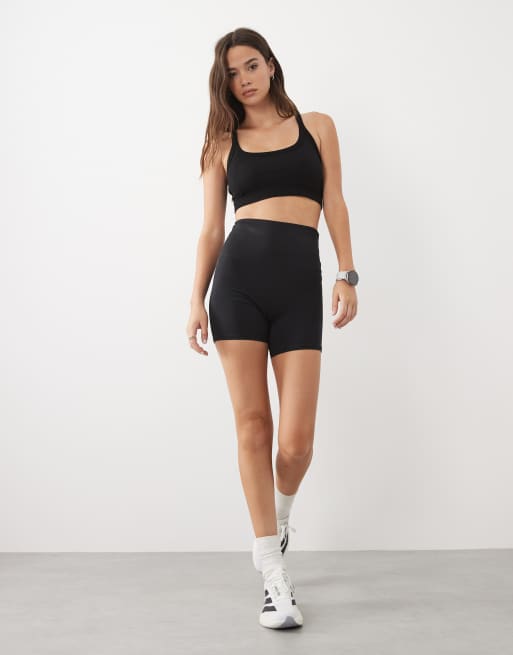4505 Fuller bust sculpting seamless medium support convertible strap sports bra in black, 3 of 4