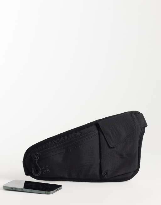 4505 - Geweven hardloopriem met telefoonhouder en reflecterend detail in zwart, 2 van 4