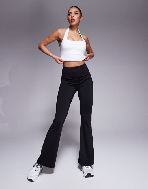 4505 halterneck performance tank top with inner bra in white 