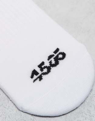 4505 Heavy Lifters Graphic Training Socks 2 Pack In White