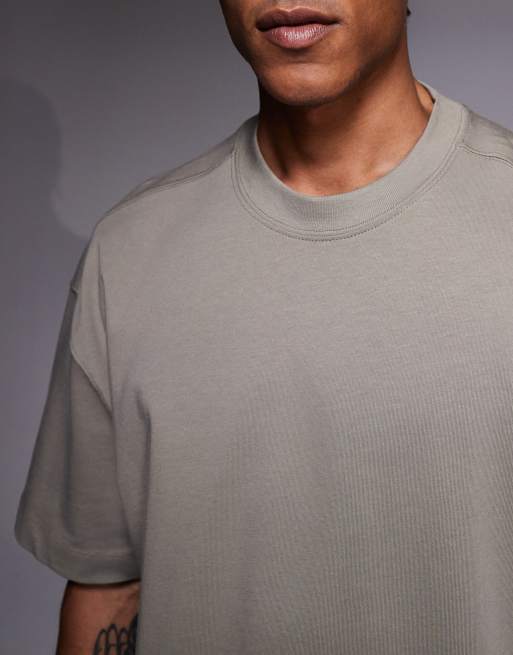 4505 heavyweight cotton boxy oversized drop shoulder t-shirt with quick dry finish in sandstone, 5 of 5