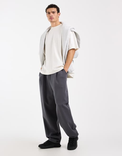 4505 heavyweight cotton oversized t-shirt with back graphic and quick dry finish in off white, 2 of 5
