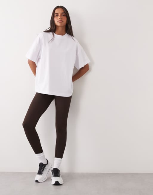 4505 heavyweight cotton oversized t-shirt with retro back print in white, 4 of 4