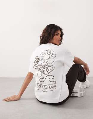 4505 Heavyweight Cotton Oversized T-shirt With Studio Back Print In White