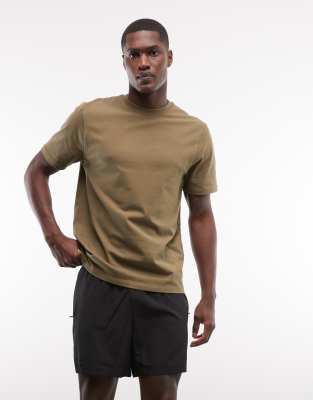 4505 Heavyweight Cotton Regular Fit T-shirt With Quick Dry Finish In Green