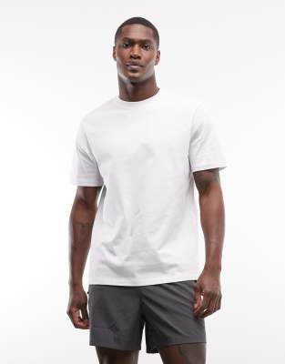 4505 Heavyweight Cotton Regular Fit T-shirt With Quick Dry Finish In White