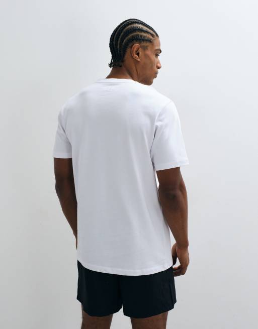 4505 heavyweight cotton regular fit t-shirt with quick dry finish in white, 5 of 5