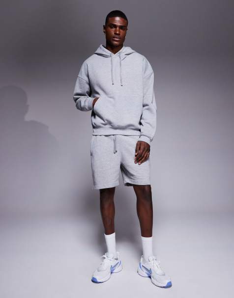 4505 heavyweight cotton training hoodie with quick dry finish in heather gray - view 1