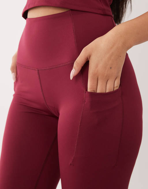 4505 Hourglass - Active - Fitnesslegging met hoge corrigerende taille in kersenrood, 4 van 5