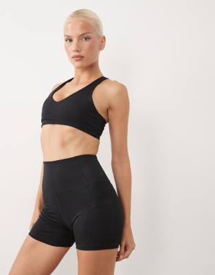 4505 Hourglass Active Waist Snatching High Rise 5" Legging Shorts In Black