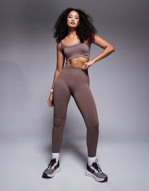 4505 Hourglass – Bruna, skulpterande gymleggings i seamless-design med hög midja - view 1
