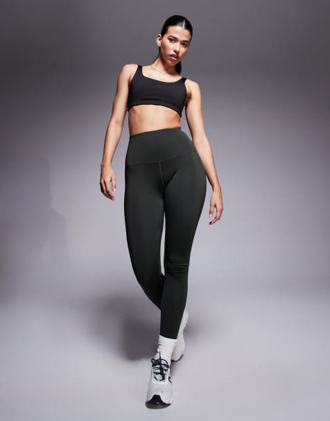 4505 Hourglass Icon active bum sculpt high waist gym legging with inner pocket in khaki - view 1