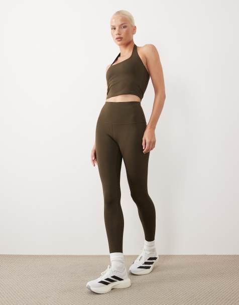 4505 Hourglass Icon active bum sculpt high waist gym leggings with inner pocket in coffee - view 1