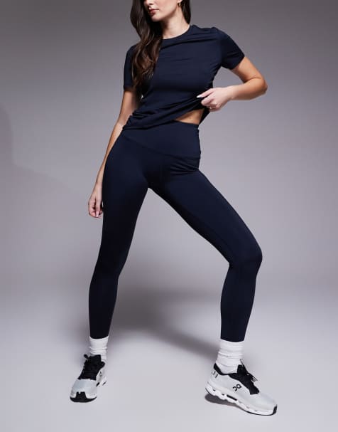 4505 - Hourglass - Icon - Active - Fitnesslegging met vormende naden achter, hoge taille en binnenzak in marineblauw - view 1