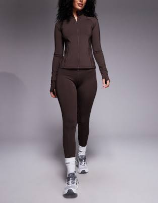 4505 Hourglass Icon Booty Sculpt Gym Legging With Inner Pocket In Brown