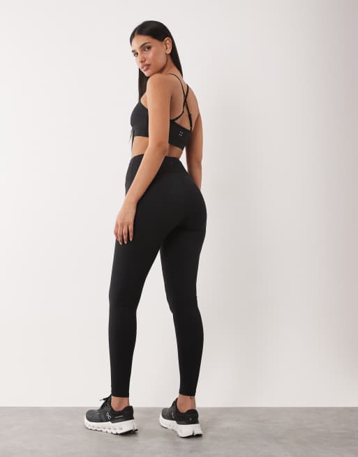 4505 Hourglass – Icon – Lauf-Leggings in Schwarz mit Handytasche und Taillenschnürung, 3 von 5