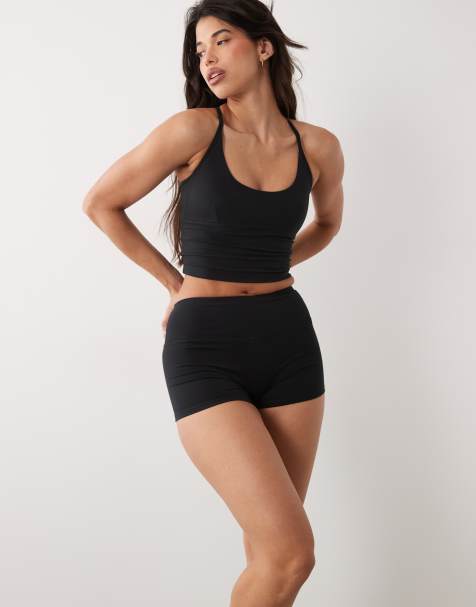 4505 Hourglass - Icon - Pantalones cortos de 8 cm negros ajustados de talle alto de tejido suave - view 1